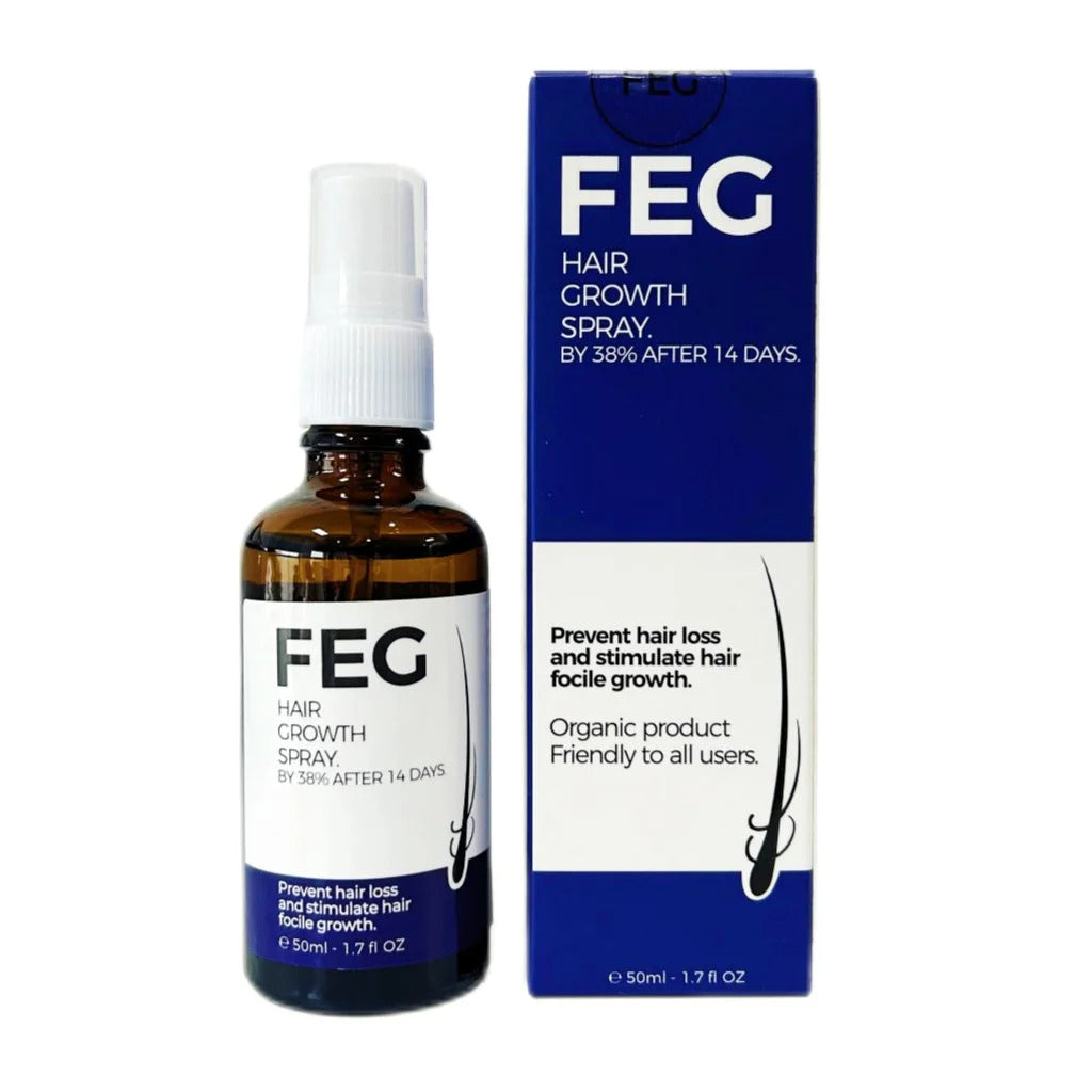FEG Hair Growth Spray Plus Derma Roller, Suitable For Both Men and Women